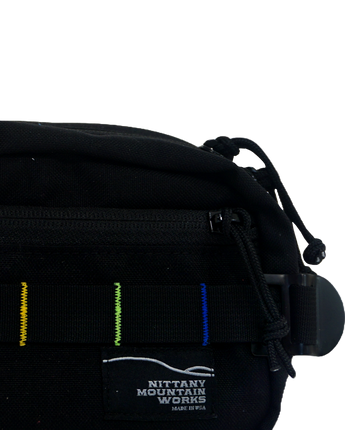 Black with Rainbow Tack Half Sack Hip Sack
